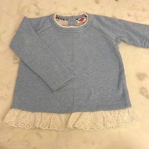 Mini Boden Broderie Trim Sweatshirt